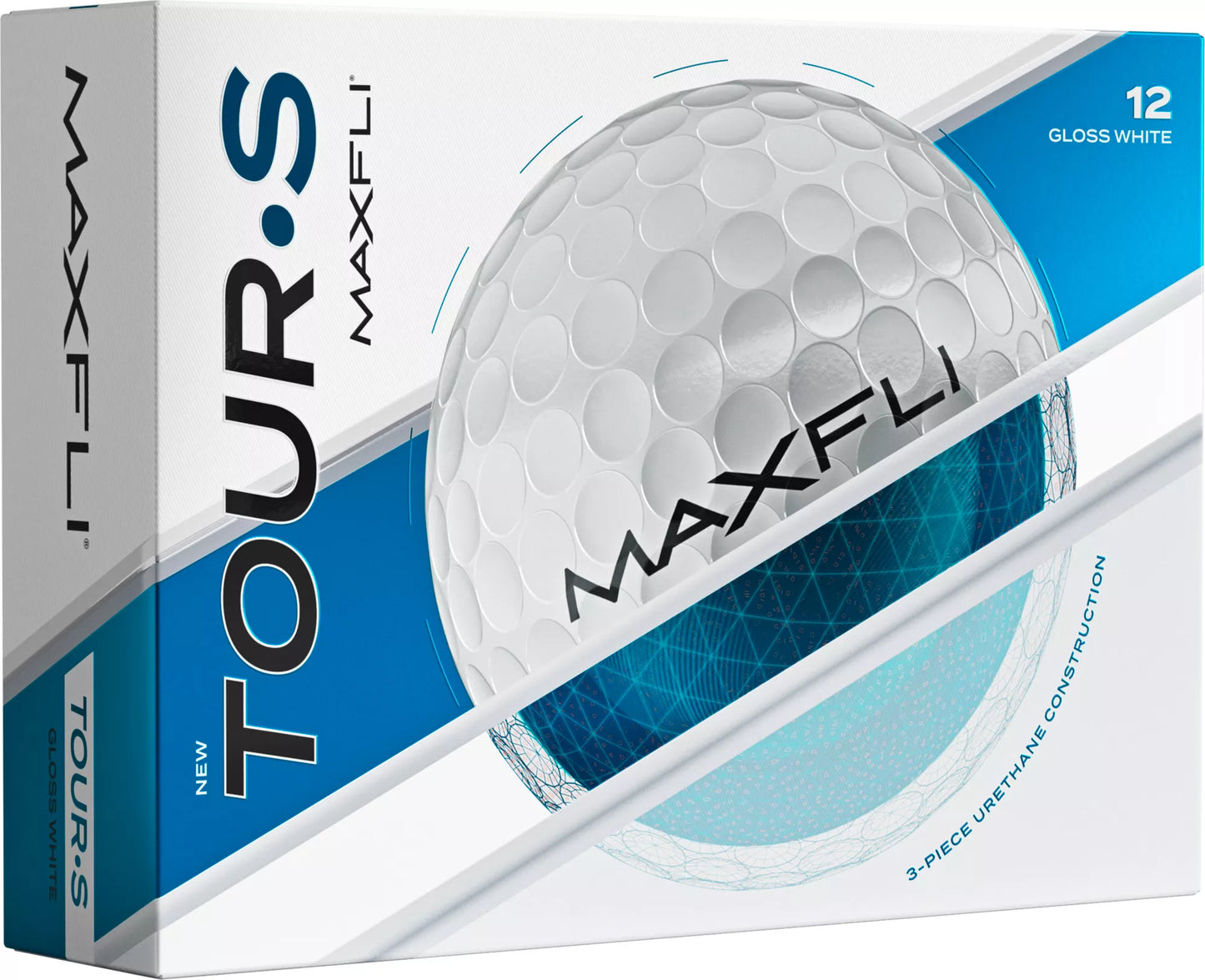 Maxfli Tour S 2025 - Gloss White - 12 Balls