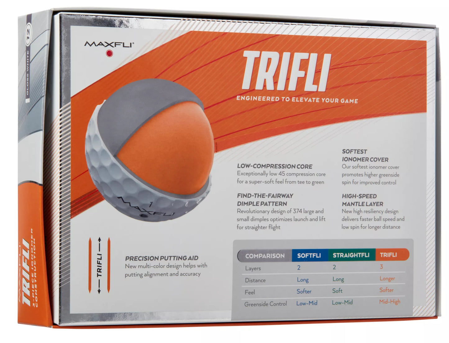 Maxfli Trifli Gloss White - 12 Balls