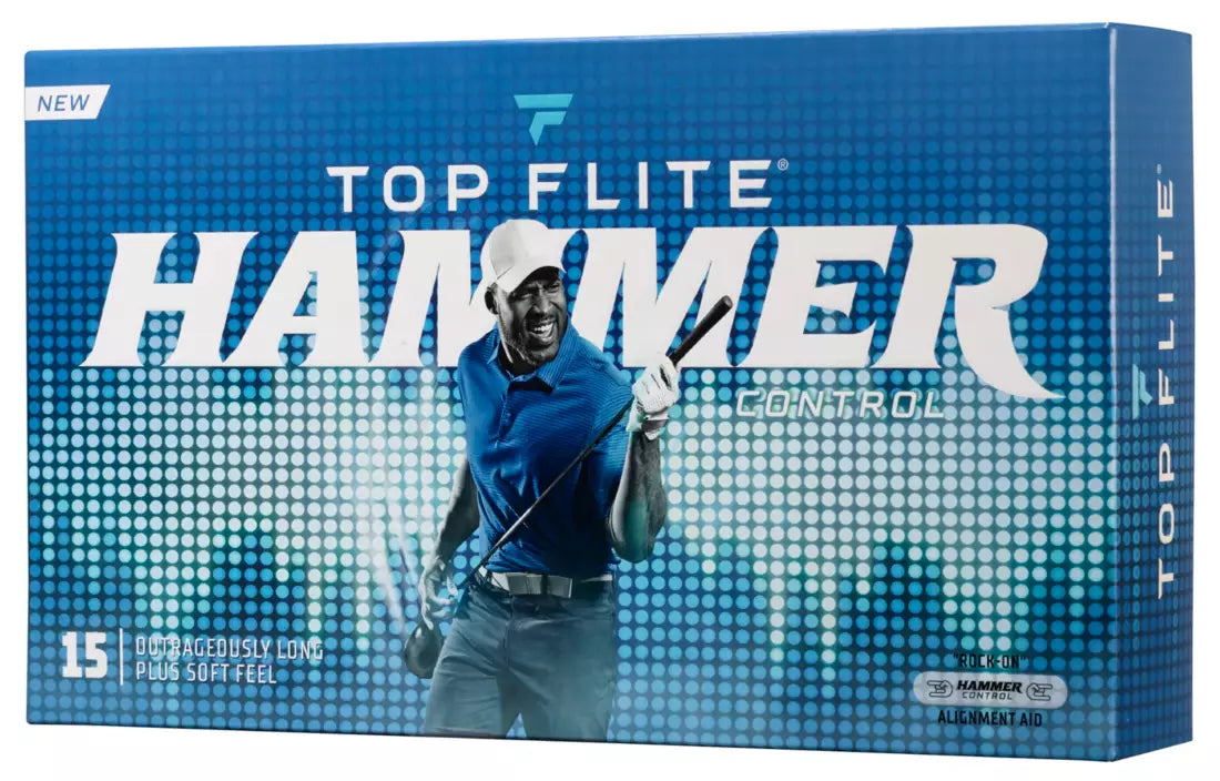 Top Flite 2022 Hammer Control Gloss White - 15 Balls