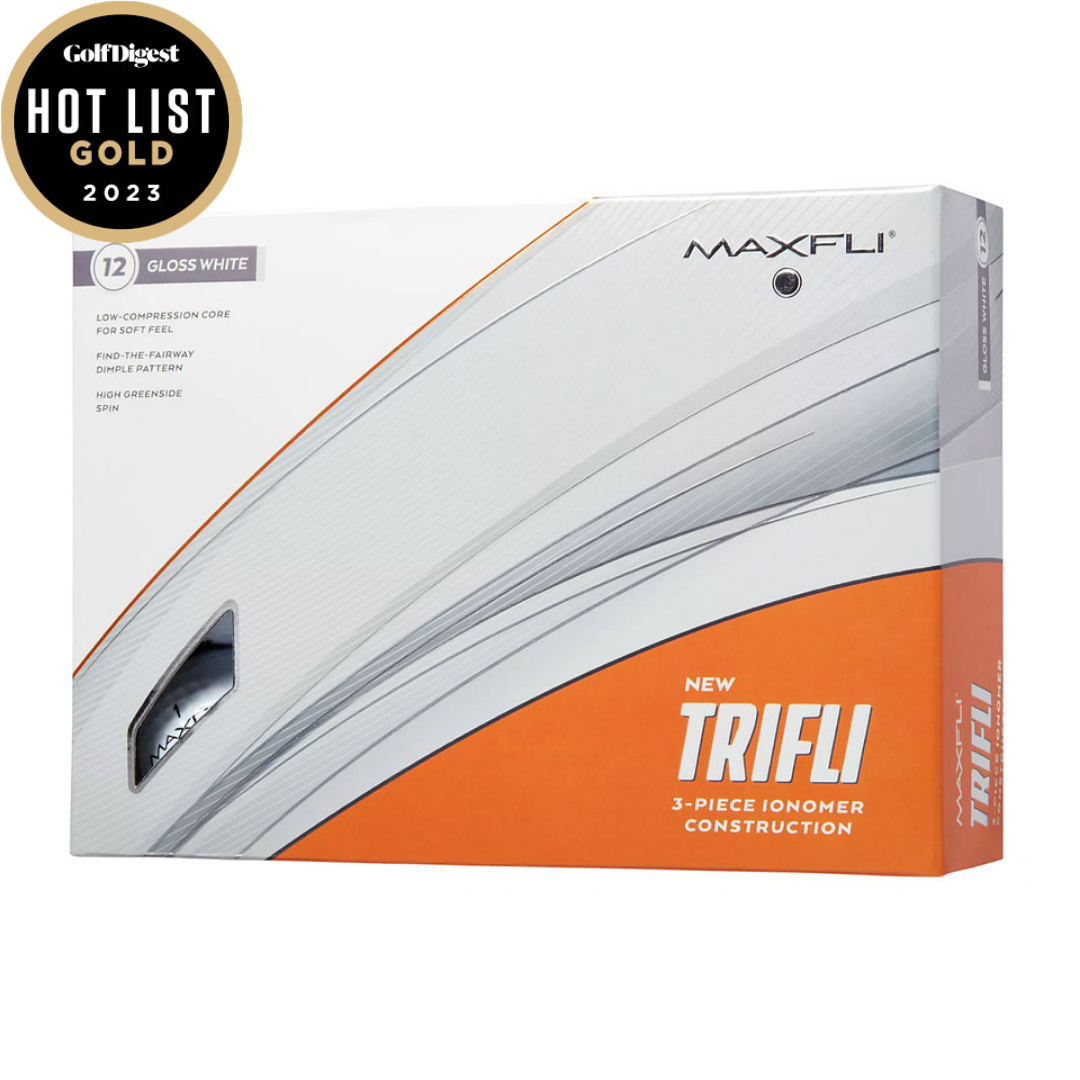 Maxfli Trifli Gloss White 12 Balls Dormie.co.nz