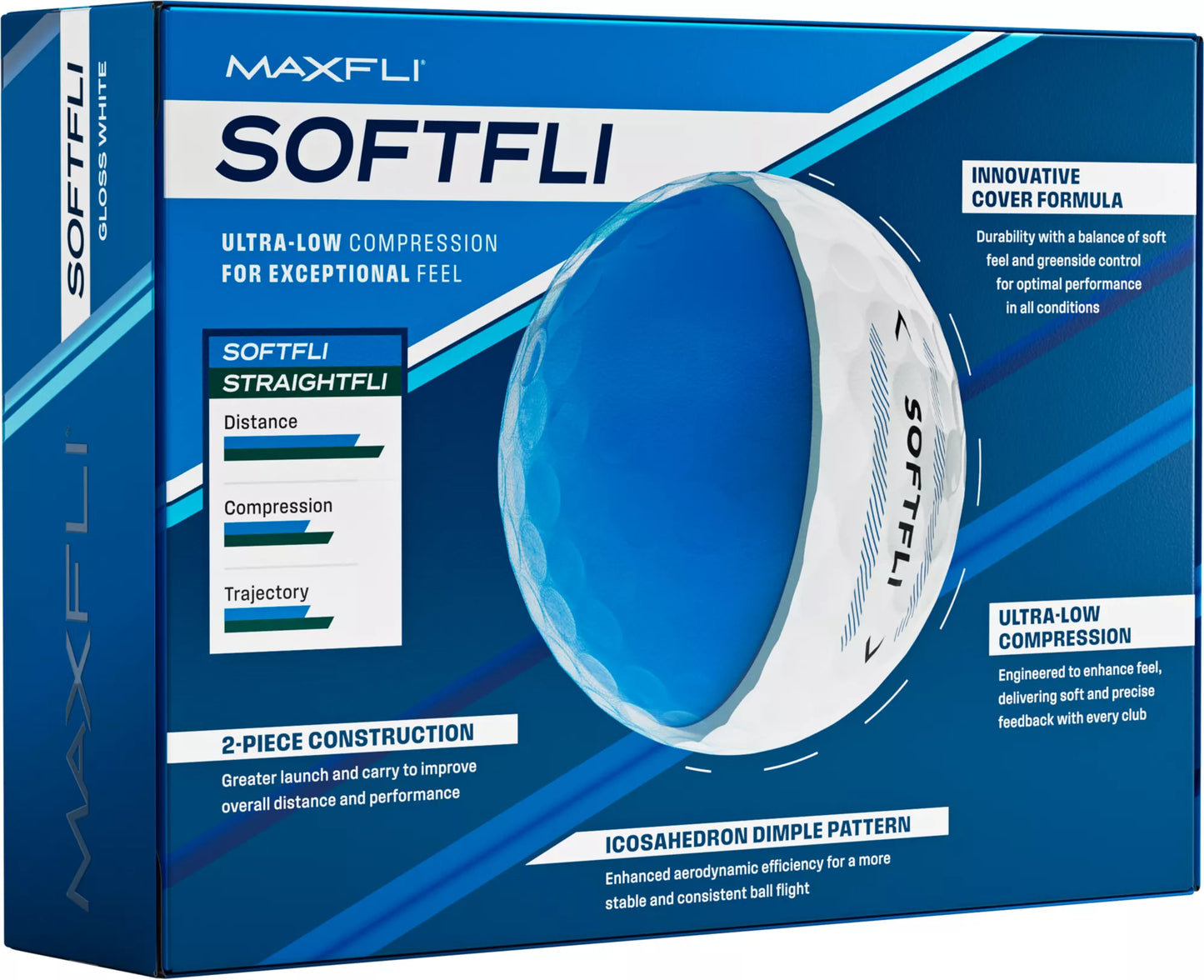 Maxfli Softfli 2025 Gloss White - 12 Balls